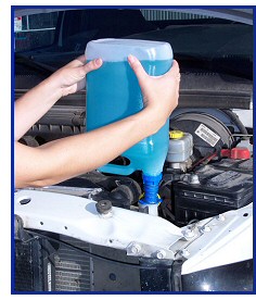 Use Two Hands to direct the fluid container